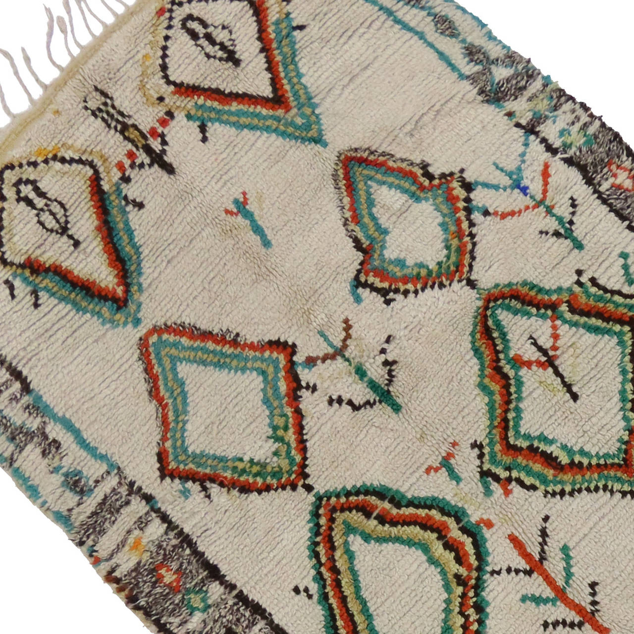 20th Century Vintage Moroccan Azilal Runner with Modern Tribal Style, Shag Hallway Runner