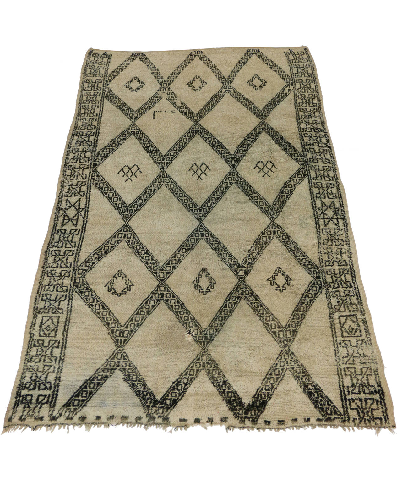 Mid-20th Century Vintage Berber Moroccan Rug