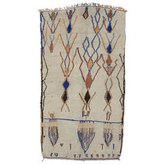 Berber Moroccan Rug with Abstract Tribal Design