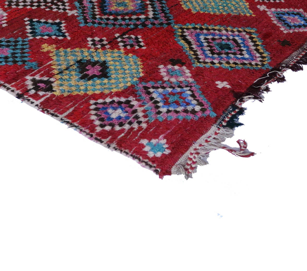 Wool Berber Moroccan Rug with Modern Tribal Design and Boho Chic Style