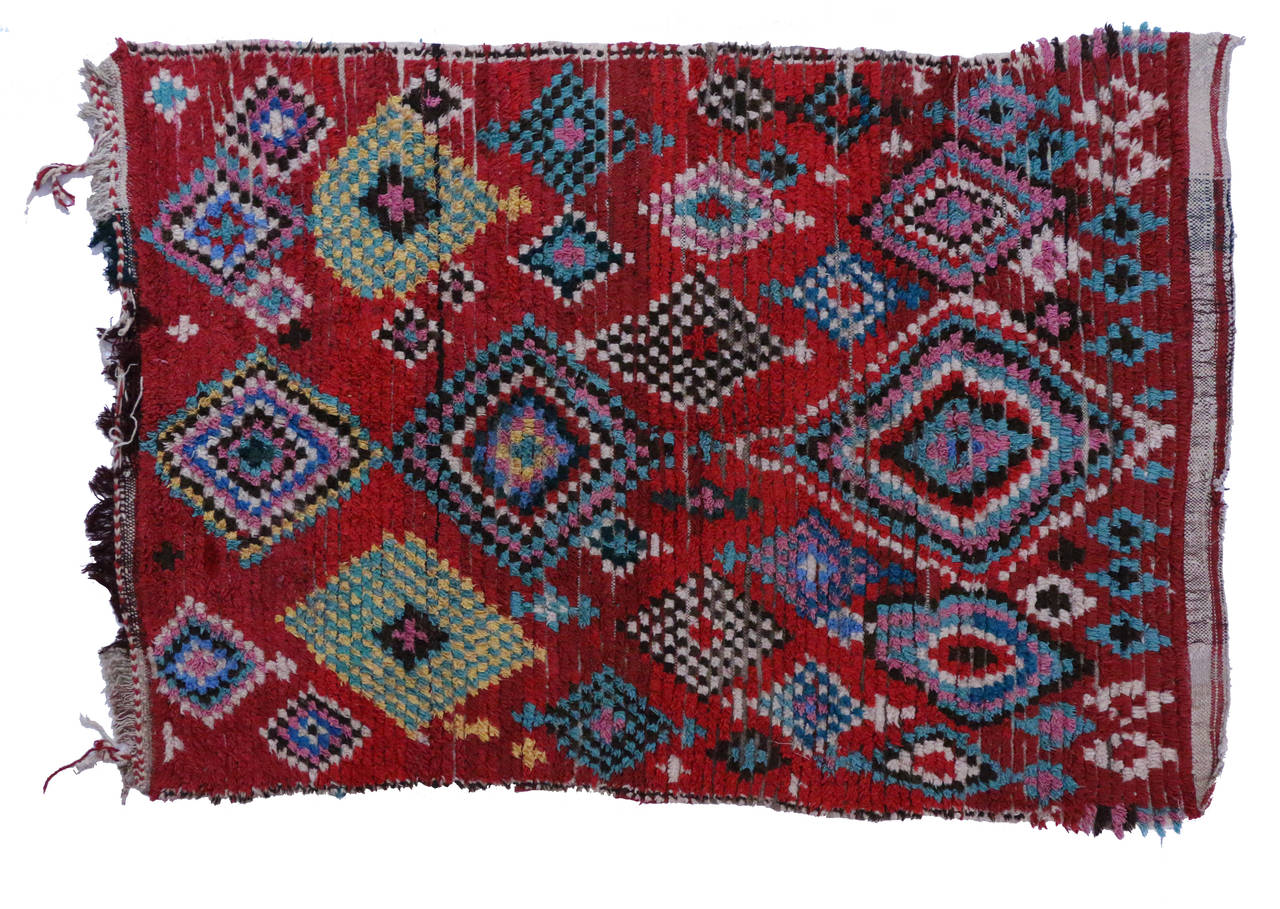 Berber Moroccan Rug with Modern Tribal Design and Boho Chic Style 3