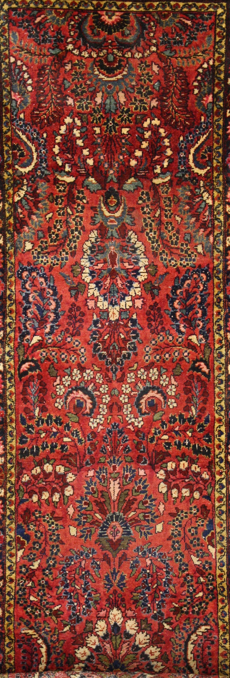 Antique Persian Hamadan Carpet Runner, Long Persian Runner For Sale at