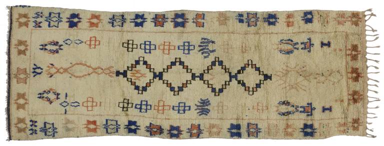 Vintage Azilal Moroccan Carpet Runner 1