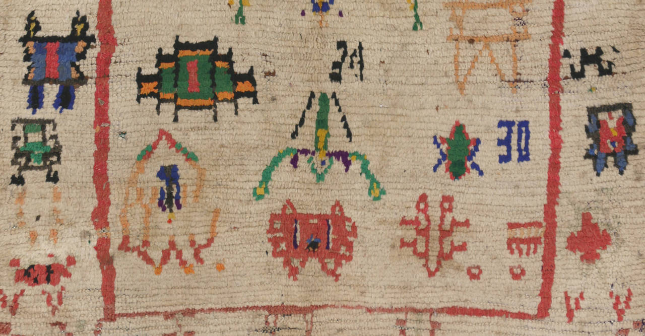Wool Vintage Azilal Berber Moroccan Rug