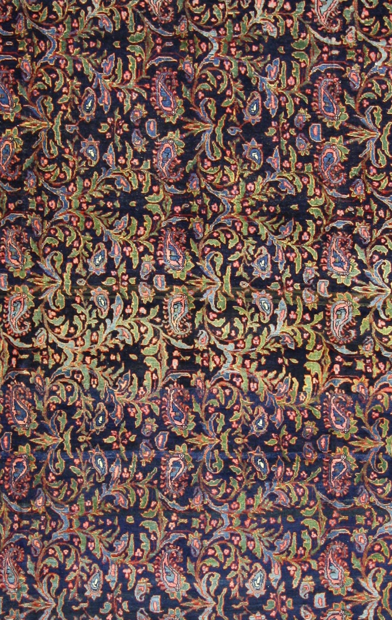 Art Nouveau 1870s Oversized Antique Kurdish Persian Bijar Rug, Hotel Lobby Size Carpet For Sale