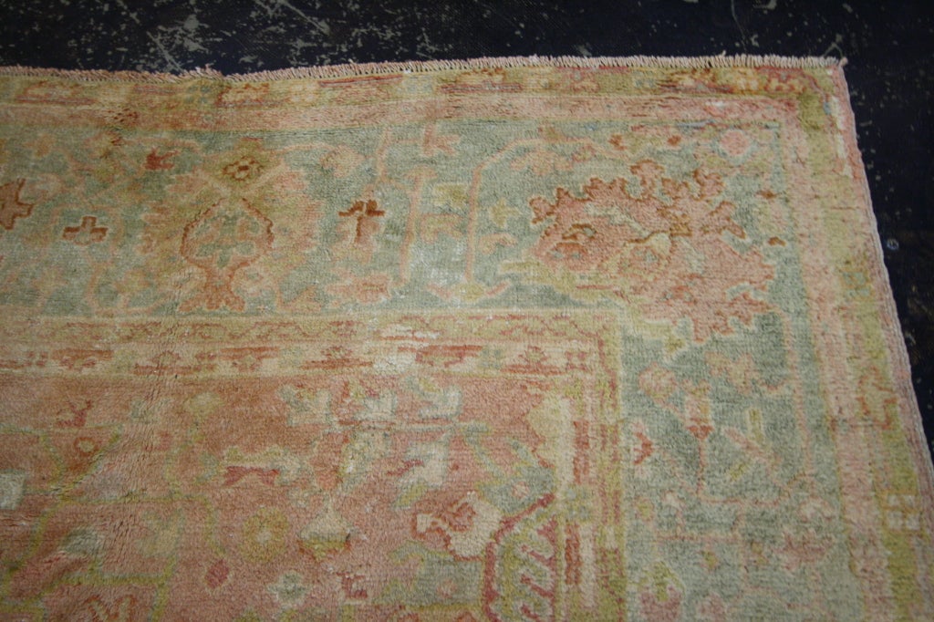 Antique Turkish Oushak Area Rug with Soft Muted Colors For Sale at 1stdibs