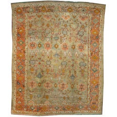 Antique Turkish Oushak Area Rug 09'10"  X 12'02"