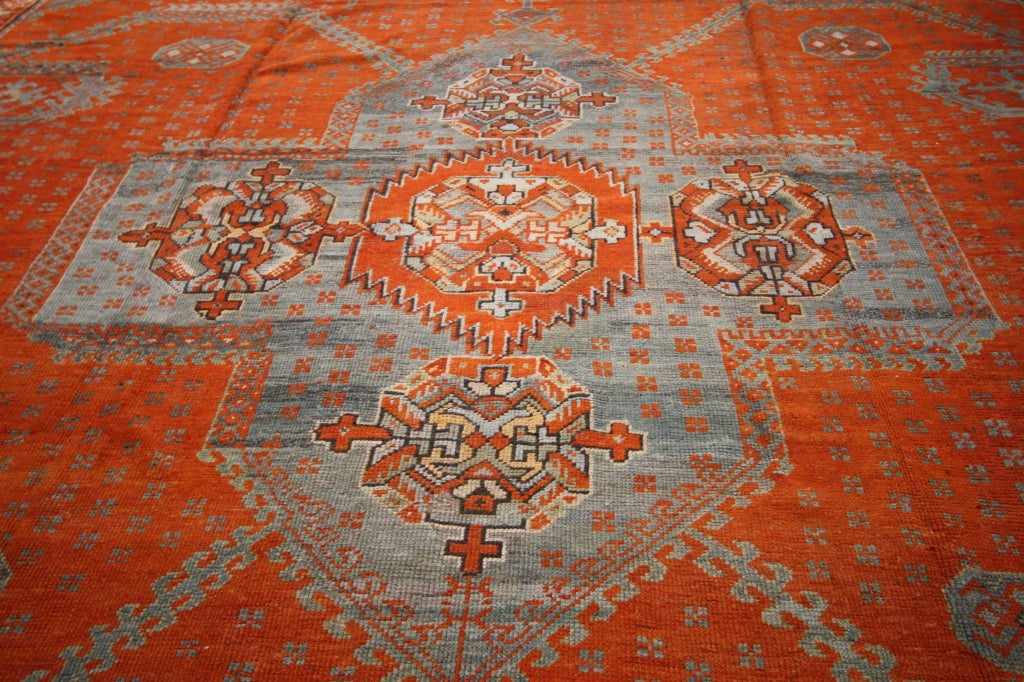 Antique Turkish Oushak Area Rug with Modern Design In Excellent Condition In Dallas, TX
