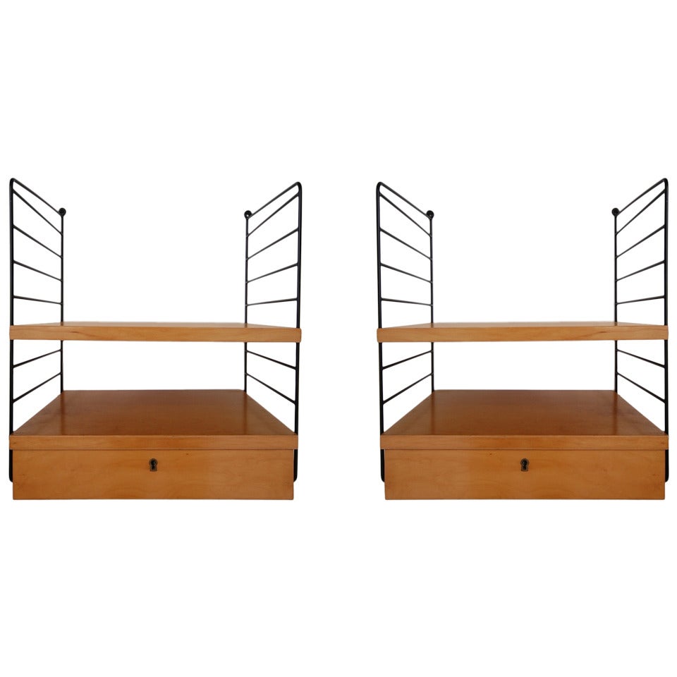 Wall Hung Nightstands by Nils Strinning