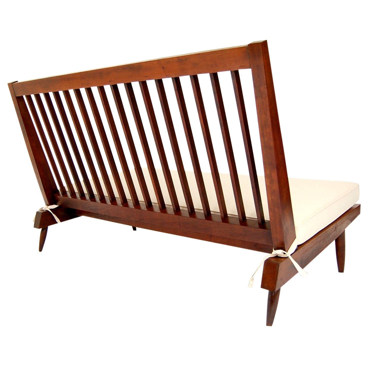 Nakashima Studio SlatBack Settee in Walnut For Sale at 1stDibs