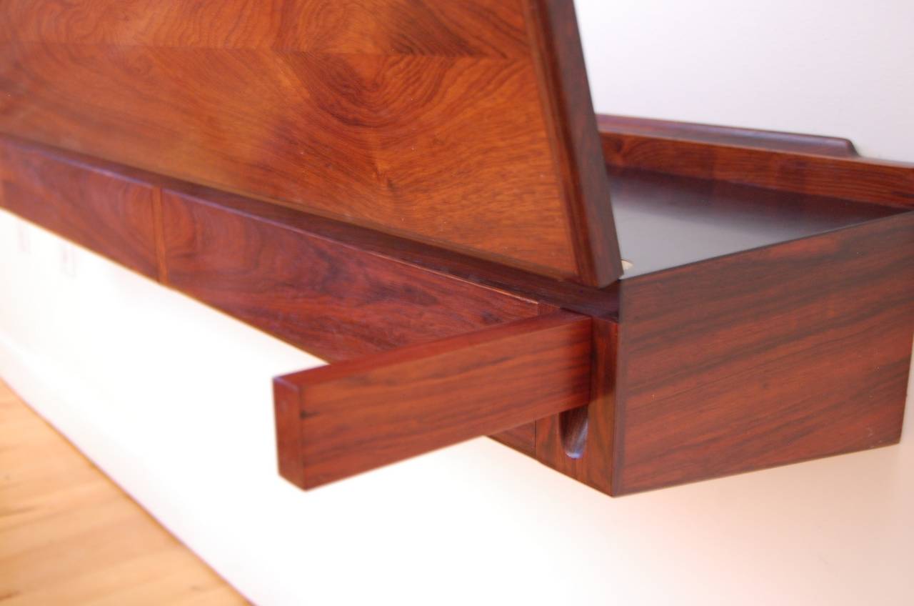 Wall-Mounted Rosewood Desk Console by Hovmand-Olsen 1