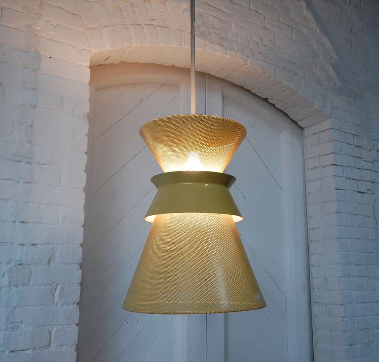 Large Perforated Double Cone Pendant by Gerald Thurston