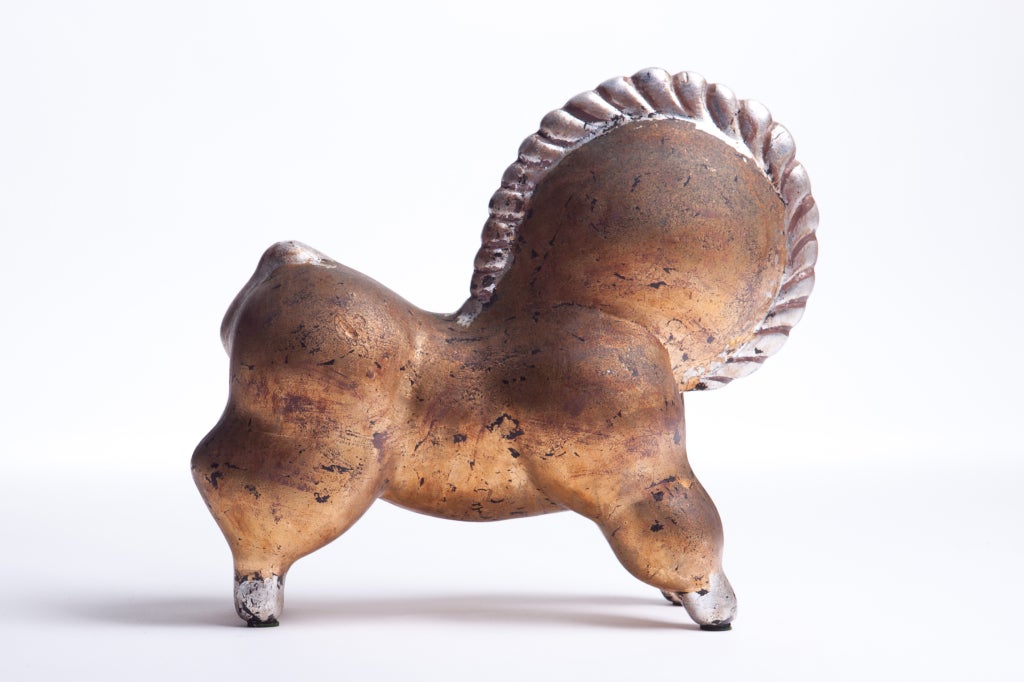 Mid-20th Century Pair of Modernist Horse Sculptures For Sale