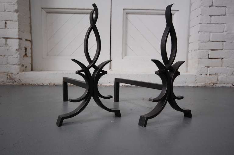 French Andirons by Raymond Subes