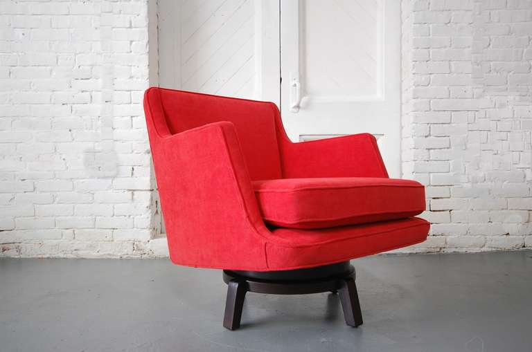 Mid-20th Century Dunbar Swivel Chair Designed by Edward Wormley For Sale