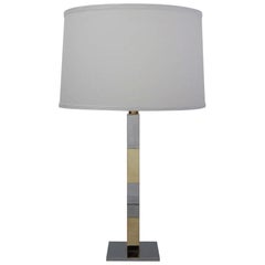 Chrome and Brass Table Lamp by Hansen