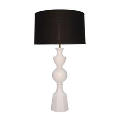 Monumental Balustrade-Form Plaster Table Lamp