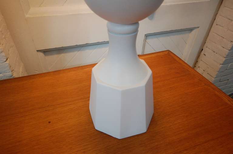 Brass Monumental Balustrade-Form Plaster Table Lamp