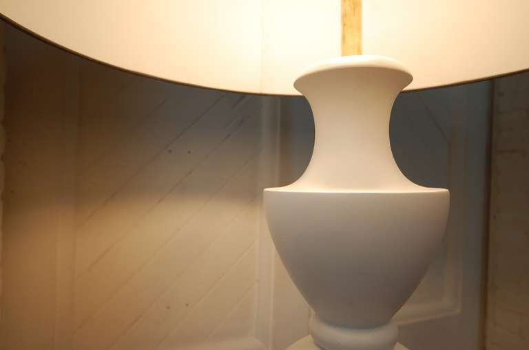 Monumental Balustrade-Form Plaster Table Lamp 1