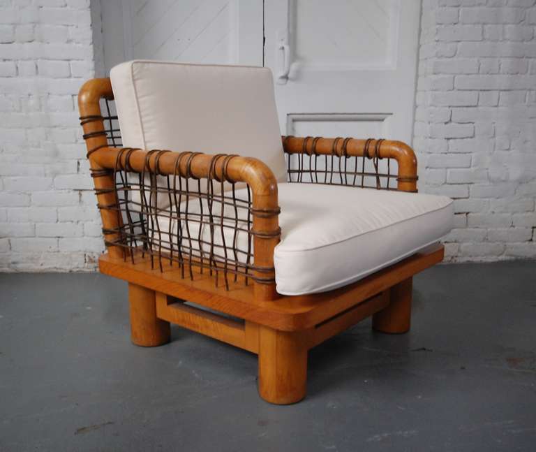 Mid-Century Modern Karl Springer Dowelwood Lounge Chair