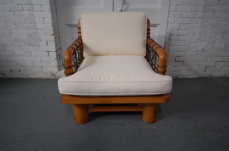 Karl Springer Dowelwood Lounge Chair In Good Condition In Providence, RI