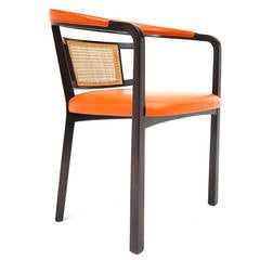 Dunbar Armchair in Orange Leather