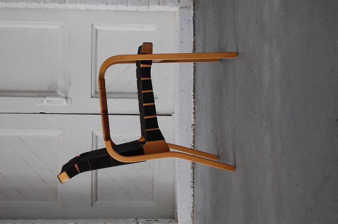 Set of four Alvar Aalto 45 Arm Chairs In Excellent Condition In Providence, RI