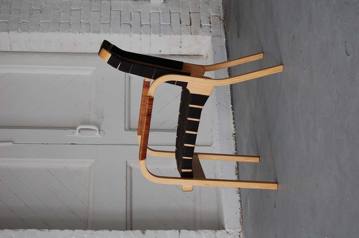 Mid-Century Modern Set of four Alvar Aalto 45 Arm Chairs