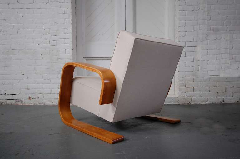 Early Alvar Aalto Tank Lounge Chair In Excellent Condition In Providence, RI
