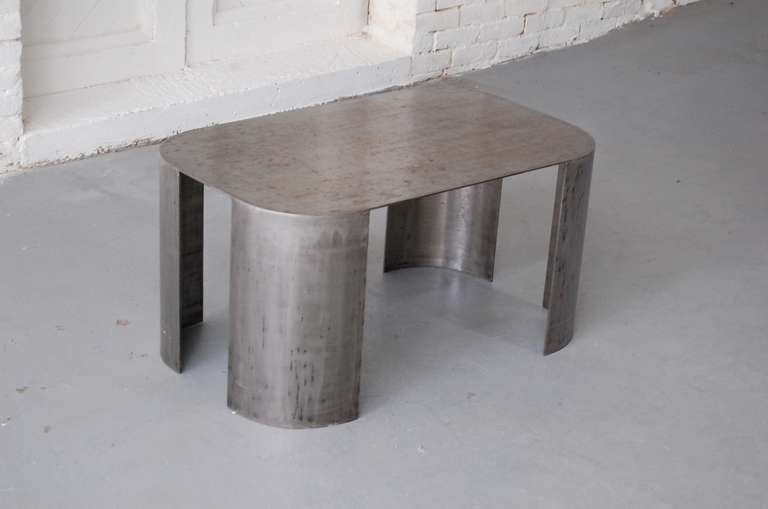 Mid-Century Modern Custom-Made Steel Low Table by Luten Clarey Stern For Sale