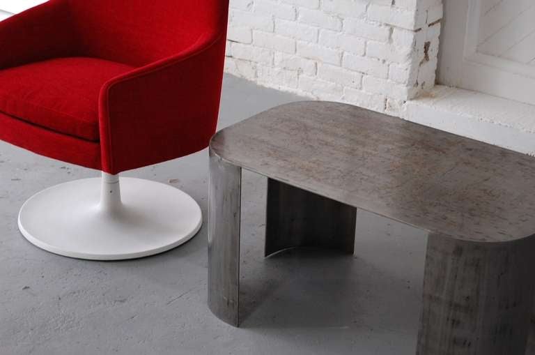 20th Century Custom-Made Steel Low Table by Luten Clarey Stern For Sale