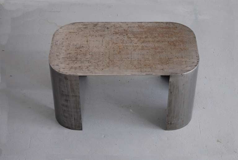 American Custom-Made Steel Low Table by Luten Clarey Stern For Sale