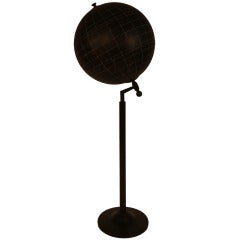 Aviation Training Globe on Steel Stand From Paris 7
