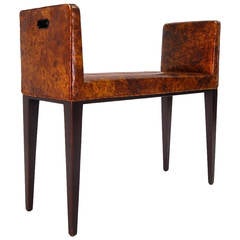 Bermuda Bench in Original Oil Drop Leather by Dunbar 10