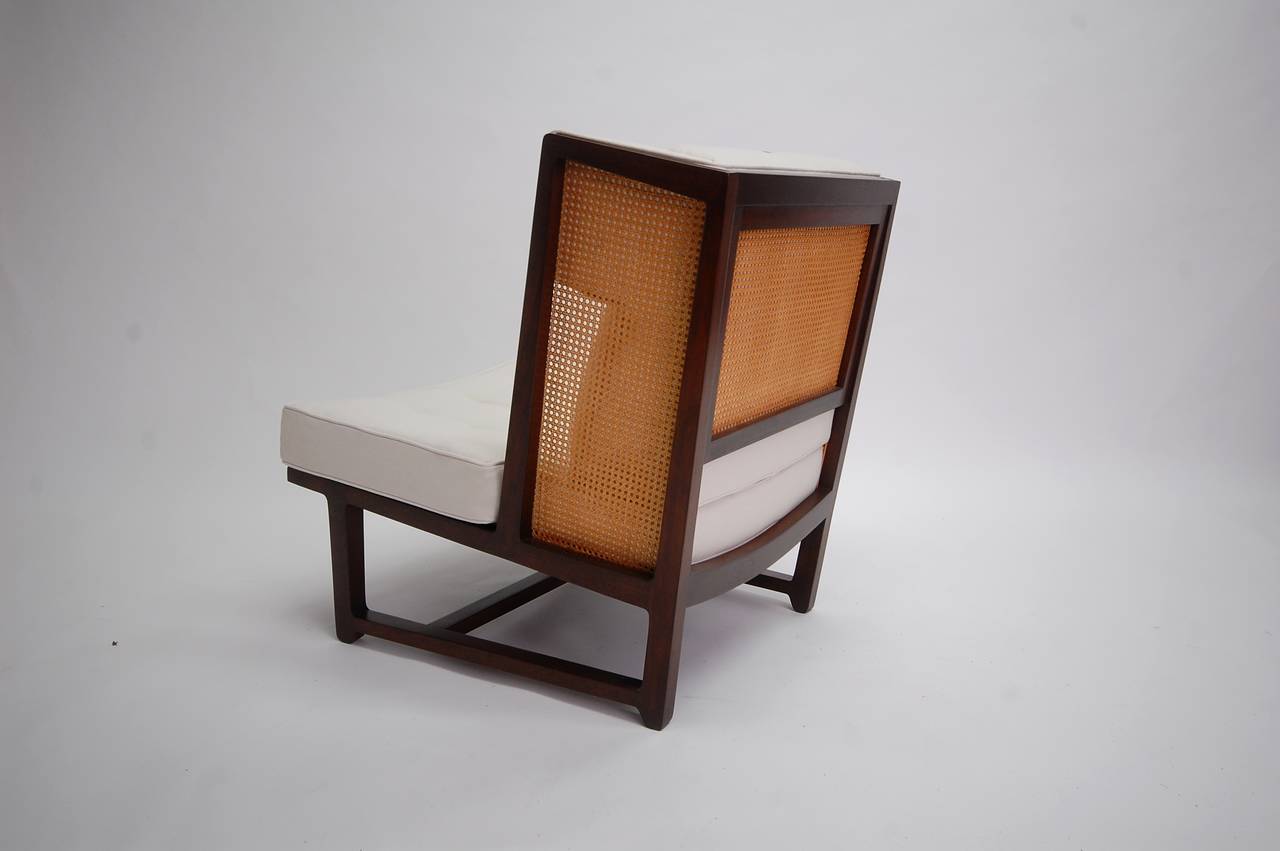 American Pair of High Back Lounge Chairs by Dunbar