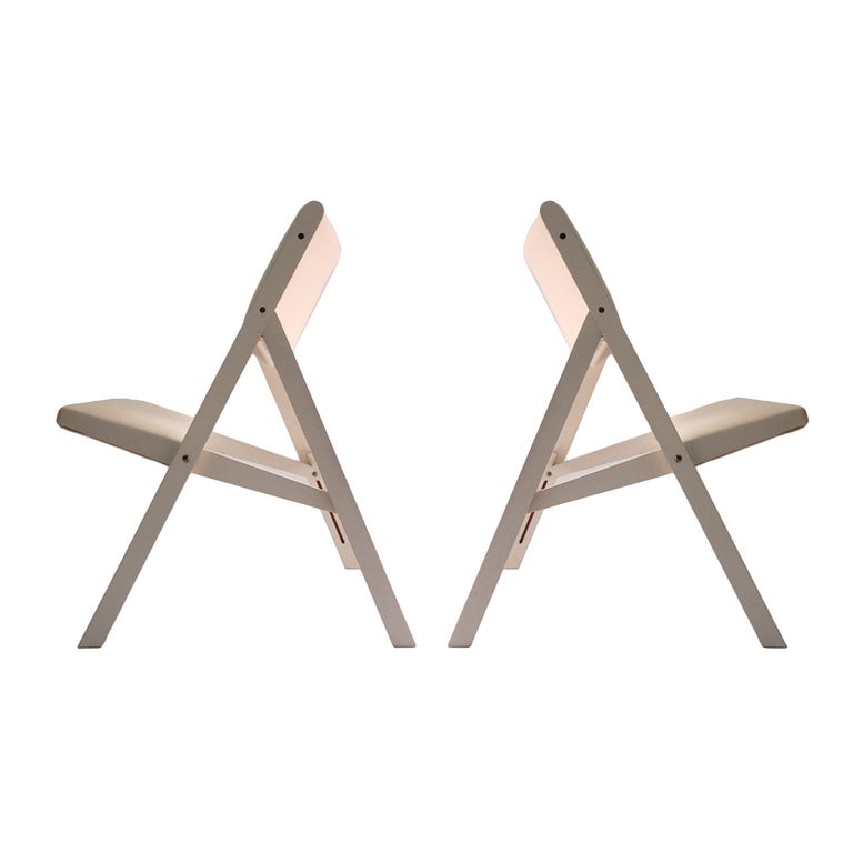 Pair of Gabriella Folding Chairs by Gio Ponti