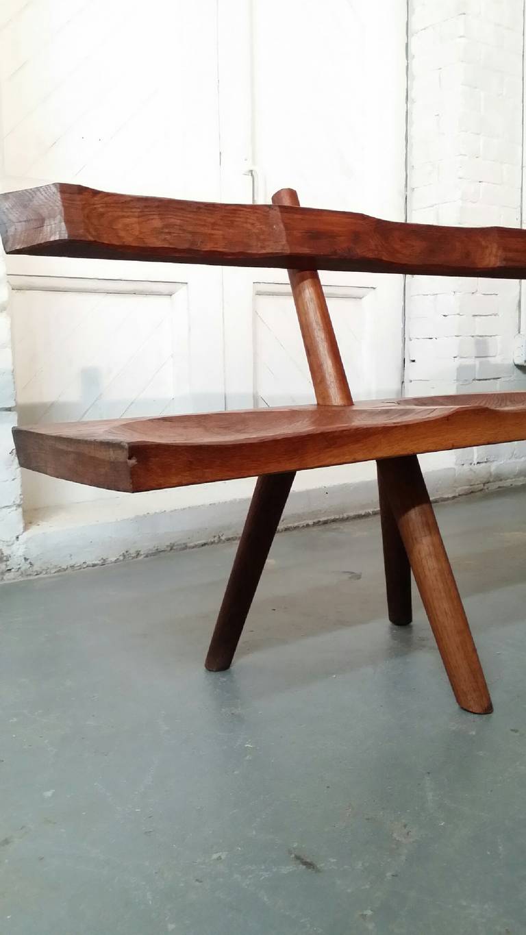Mid-20th Century Bench by Atelier Marolles of France