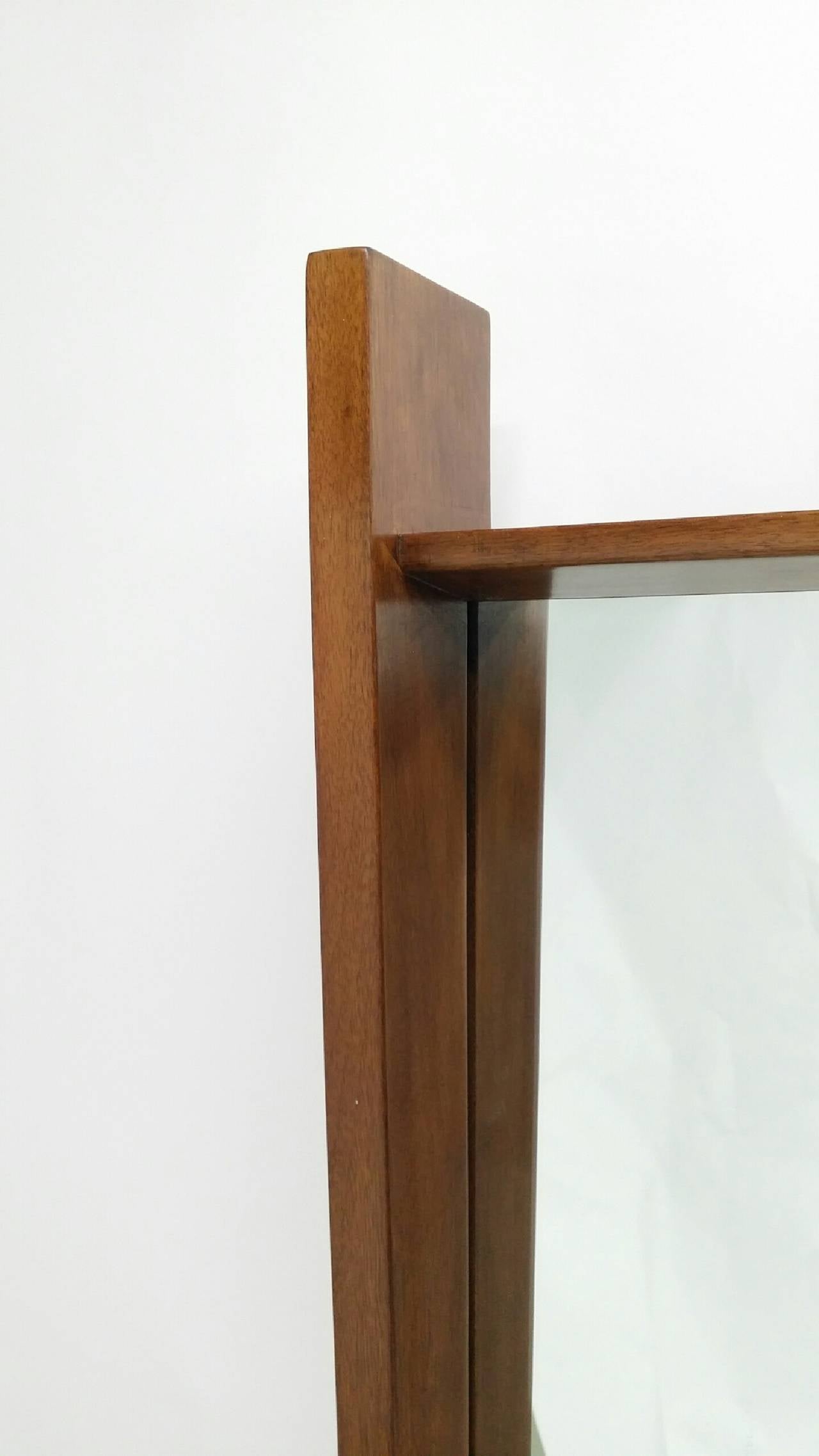 American Large Walnut Mirror by George Nakashima