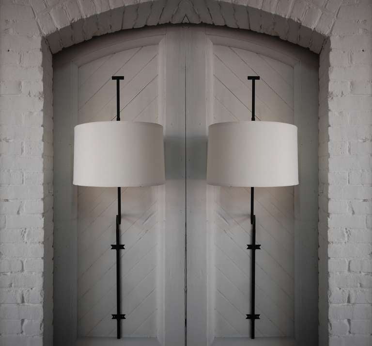 Large pair of early Tommi Parzinger wall sconces at 1stDibs