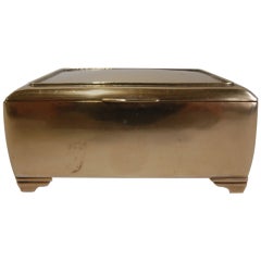Mahogany lined Brass Box by Just Andersen