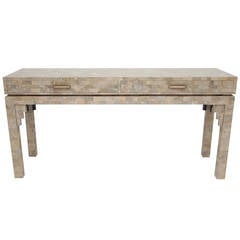 Tessellated Desk or Console Table by Maitland-Smith