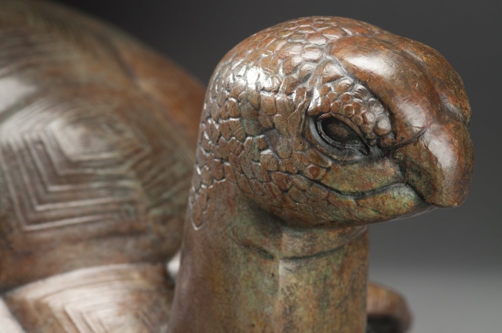 bronze tortoise sculpture