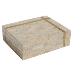 Maitland-Smith Tessellated Marble Box