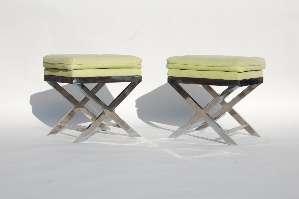 Pair of X-base Italian Benches