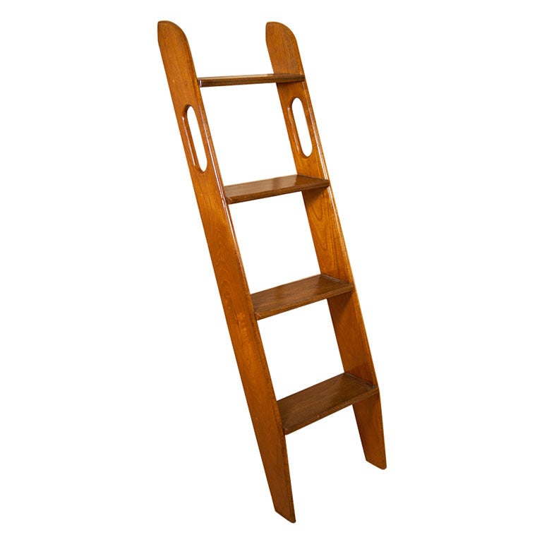 A Mahogany Companionway Yachting Ladder For Sale