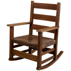 Arts & Crafts Period Child's Rocking Chair