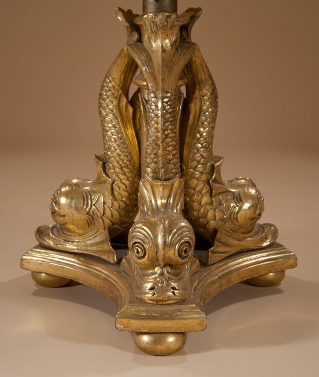 Carved and Gilt Centre, or Pedestal, Table. In Excellent Condition In Stonington, CT