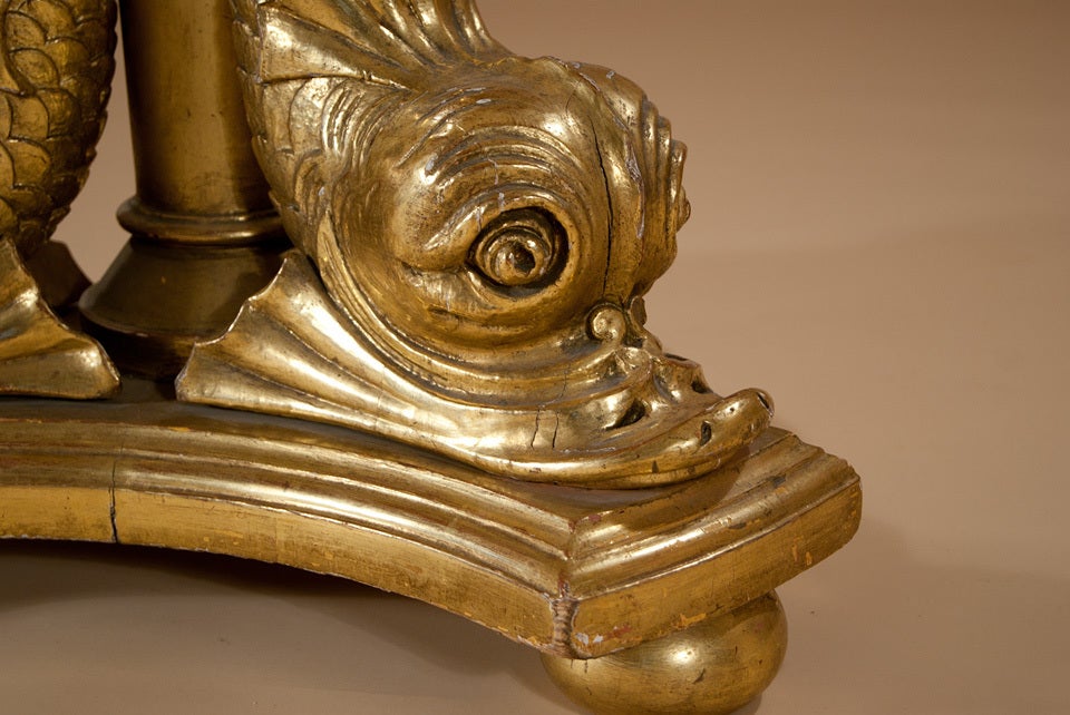 19th Century Carved and Gilt Centre, or Pedestal, Table.