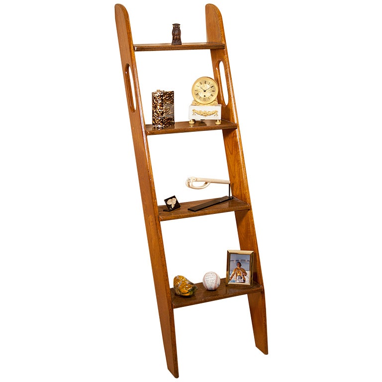 A Mahogany Companionway Ladder from a yacht. SO useful as a set of bookshelves or an etagere.

Ask us about our reduced-rate shipping plans.  
Sometimes we are even able to offer Free Shipping, depending upon location.