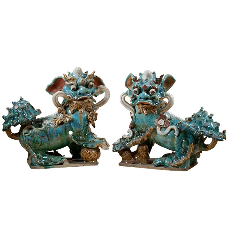 19th Century Chinese Foo Dogs For Sale